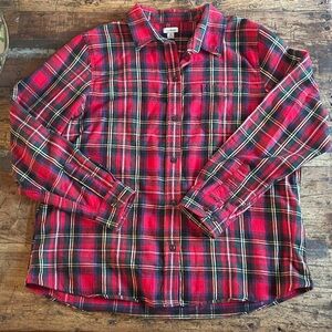 L.L. Bean Women’s Multicolor Plaid Button Down Shirt